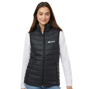 ColumbiaWomen's Powder Lite™ Vest (Black) with logo Embroidered