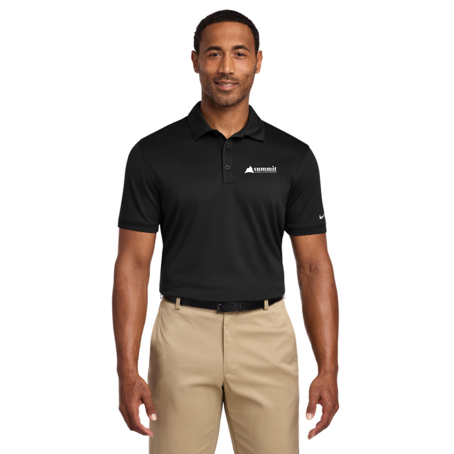 Nike Dri-FIT Players Modern Fit Polo (Black) with logo Embroidered