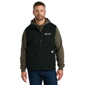 Carhartt® Textured Fleece Vest (Black) with logo Embroidered