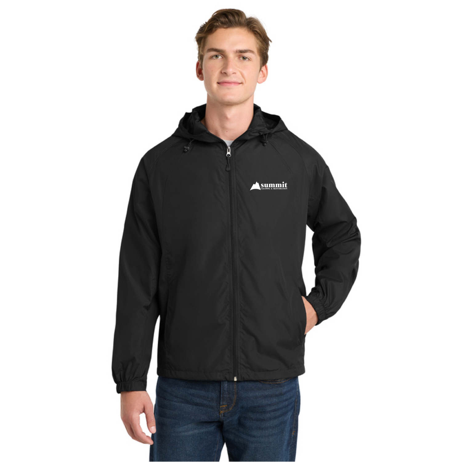 Sport-Tek® Hooded Raglan Jacket with Logo Embroidered - Image 2