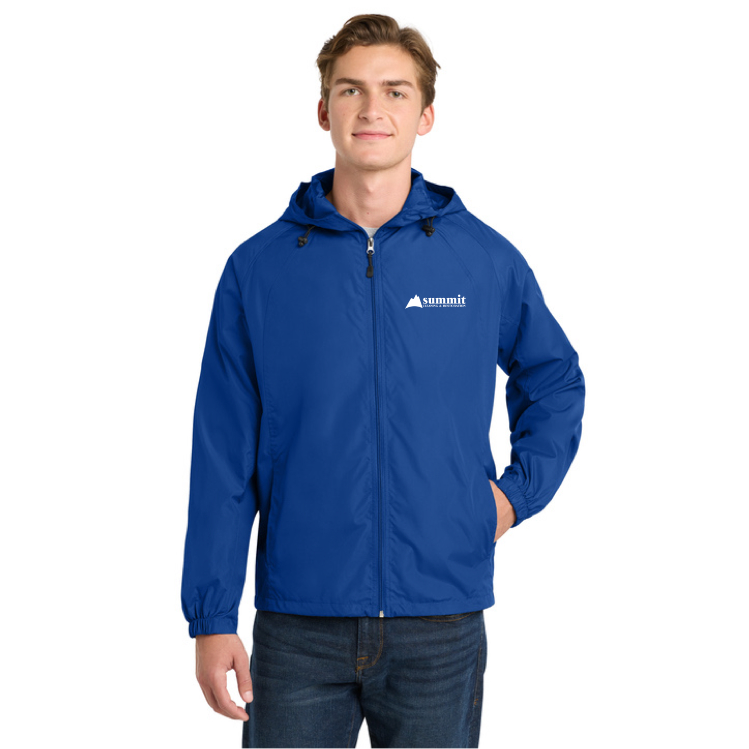 Sport-Tek® Hooded Raglan Jacket with Logo Embroidered
