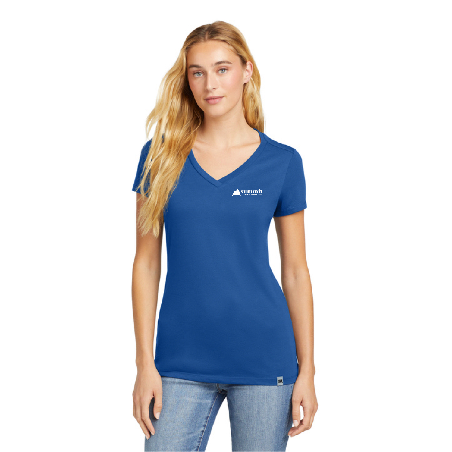 New Era® Women's Heritage Blend V-Neck Tee with Logo Embroidered