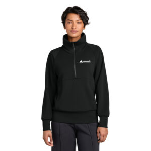 MiiR® Women’s Kumo 1/4-Zip Pullover (Black) with logo Embroidered