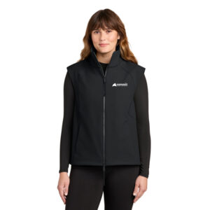 MiiR® Women’s Nozawa Soft Shell Vest (Black) with logo Embroidered