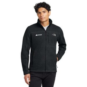 The North Face® Sweater Fleece Jacket (Black) with logo Embroidered