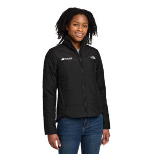 The North Face® Women's Chest Logo Everyday Insulated Jacket (Black) with logo Embroidered