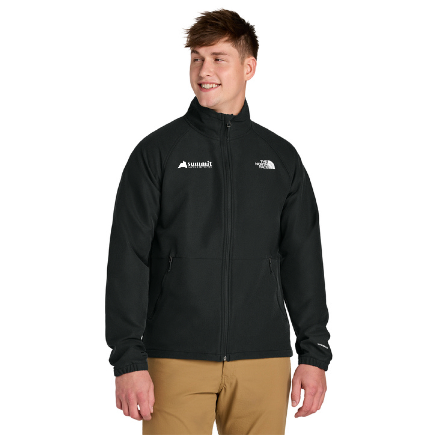 The North Face® Barr Lake Soft Shell Jacket (Black) with Logo Embroidered
