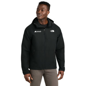 The North Face® Barr Lake Hooded Soft Shell Jacket (Black) with Logo Embroidered