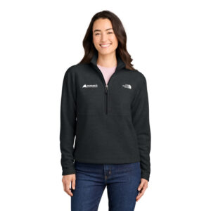 The North Face® Women’s Textured Pine Grove 1/2-Zip (Black) with logo Embroidered