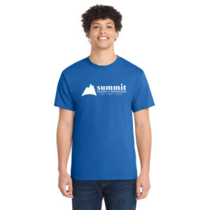 Port & Co® Core Cotton Tee (Royal) with DTF Print Full Front & Back